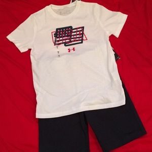 T-shirt and shorts (Under Armour)